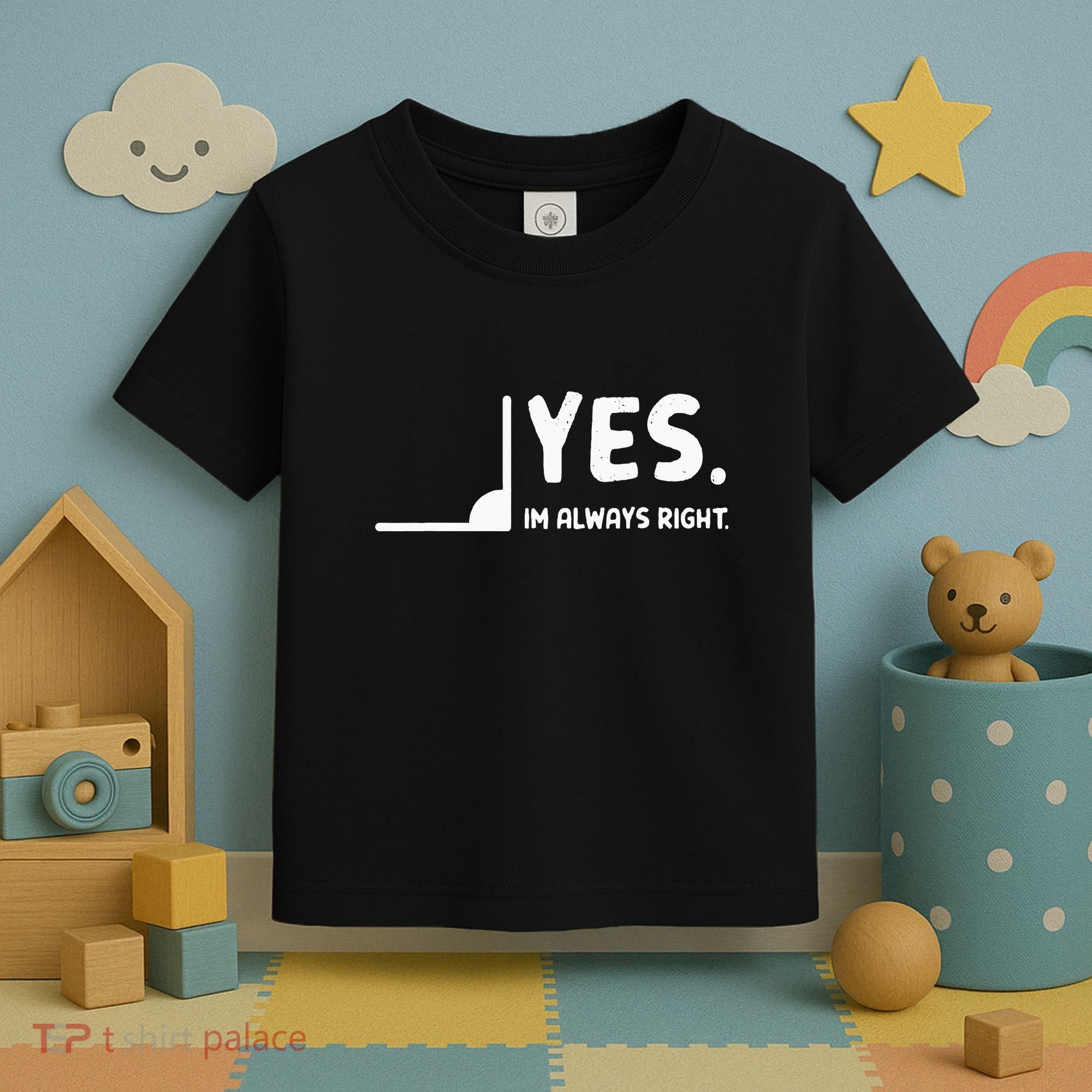 Yes Im Always Right Math Teacher Toddler T-Shirt