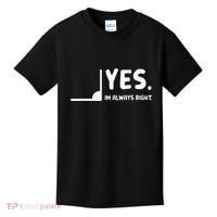 Yes Im Always Right Math Teacher Kids T-Shirt thumb 0