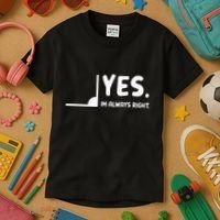 Yes Im Always Right Math Teacher Kids T-Shirt thumb 3