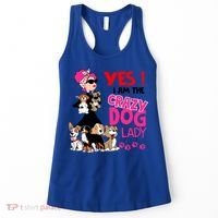 Yes I Am The Crazy Dog Lady Gift Funny Dog Lover Gift Great Gift Women's Tank Top thumb 0