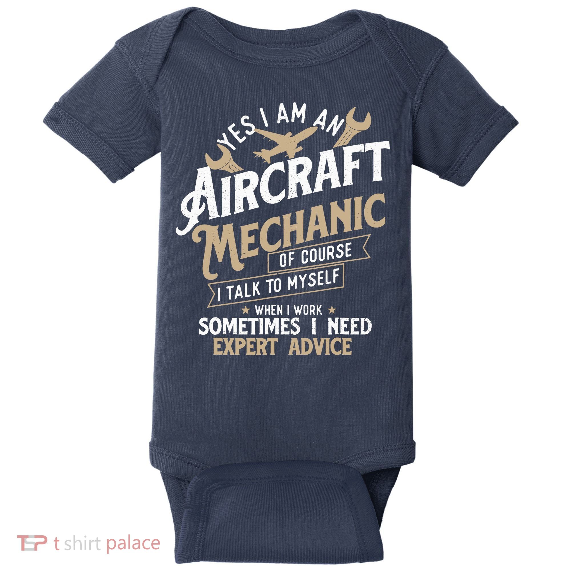 Yes I Am An Aircraft Mechanic Airplane Aviation Technician Baby Bodysuit