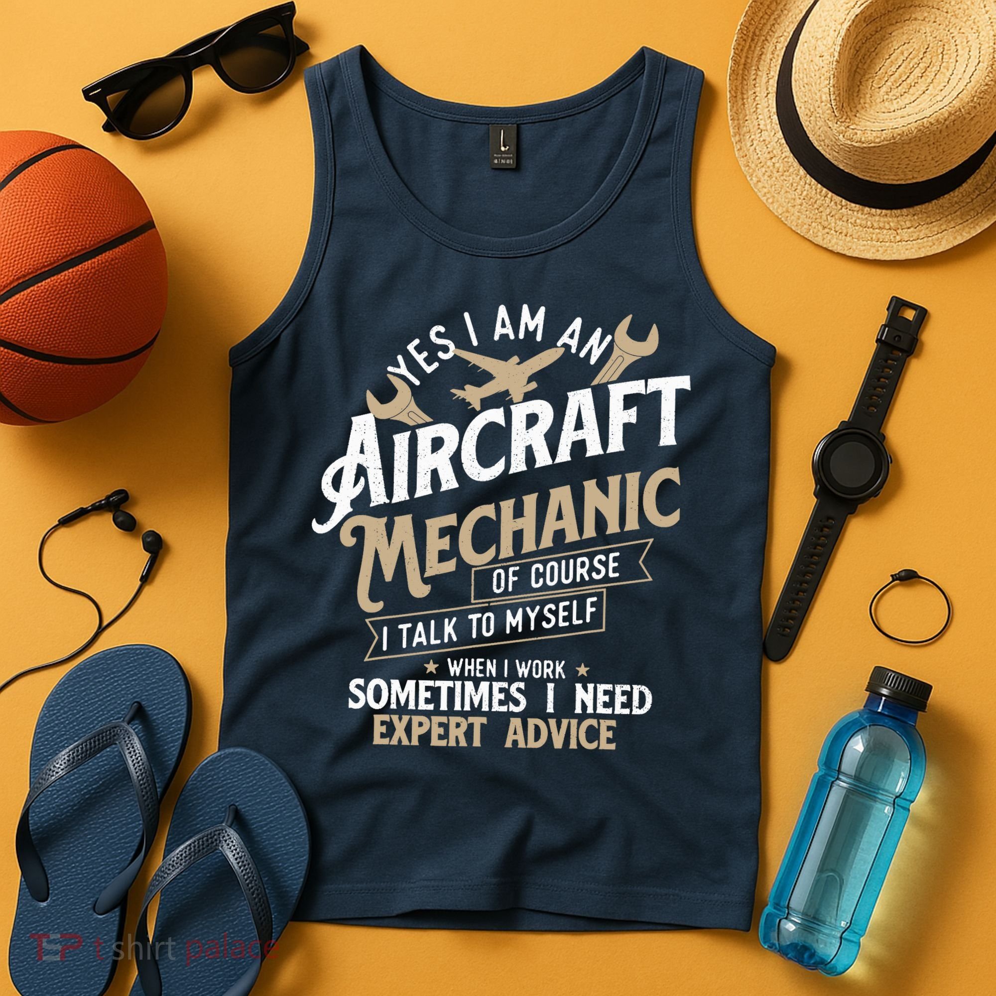 Yes I Am An Aircraft Mechanic Airplane Aviation Technician Tank Top