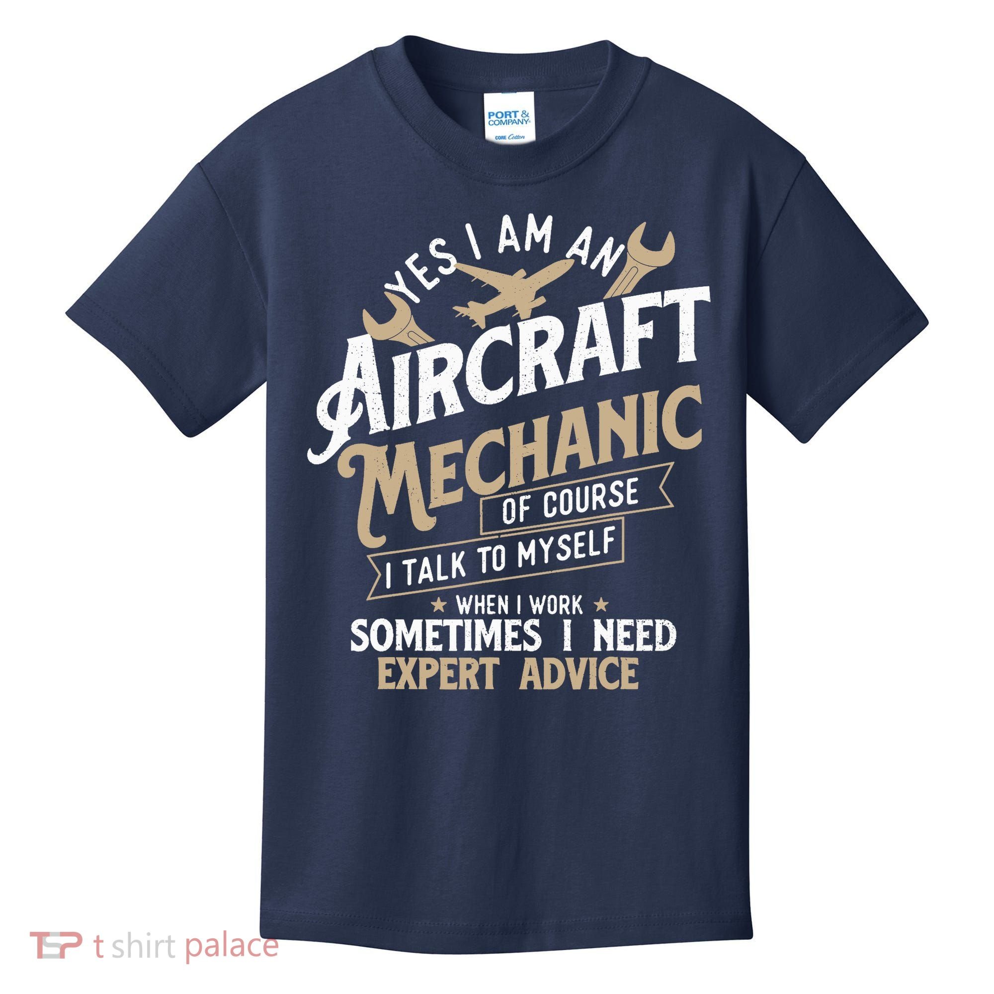 Yes I Am An Aircraft Mechanic Airplane Aviation Technician Kids T-Shirt
