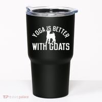 Yoga Is Better With Goats Funny Goat Yoga Tumbler thumb 0