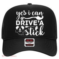 Yes I Can Drive A Stick Broom Halloween Quote Hat thumb 0
