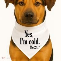 Yes I’m Cold Me 24:7 USA-Made Doggie Bandana thumb 1
