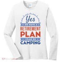 Yes I Do Have A Retirement Plan I Plan On Camping Women's Long Sleeve Shirt thumb 0