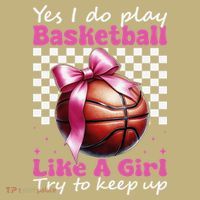 Yes I Do Play Basketball Like A Girl Mom Coquette Bow T-Shirt thumb 7
