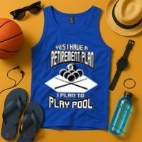 Yes I Have A Retirement Plan Pool Player Gift Billiard Tank Top thumb 4