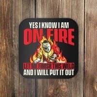 Yes I Know I Am On Fire Welder Welding Weld Iron Worker Coaster thumb 0