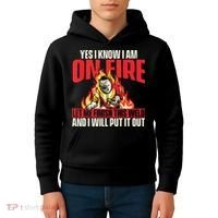 Yes I Know I Am On Fire Welder Welding Weld Iron Worker Kids Hoodie thumb 4