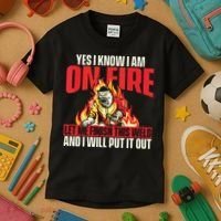 Yes I Know I Am On Fire Welder Welding Weld Iron Worker Kids T-Shirt thumb 3