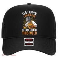 Yes I Know I'm On Fire Let Me Finish This Weld Funny Welder Premium Hat thumb 0