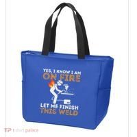 Yes I Know I Am On Fire Metal Worker Welder Tote Bag thumb 3