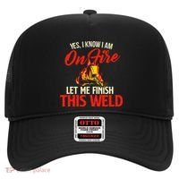 Yes I Know I Am On Fire Welding Welder Weld Ironworker Hat thumb 0