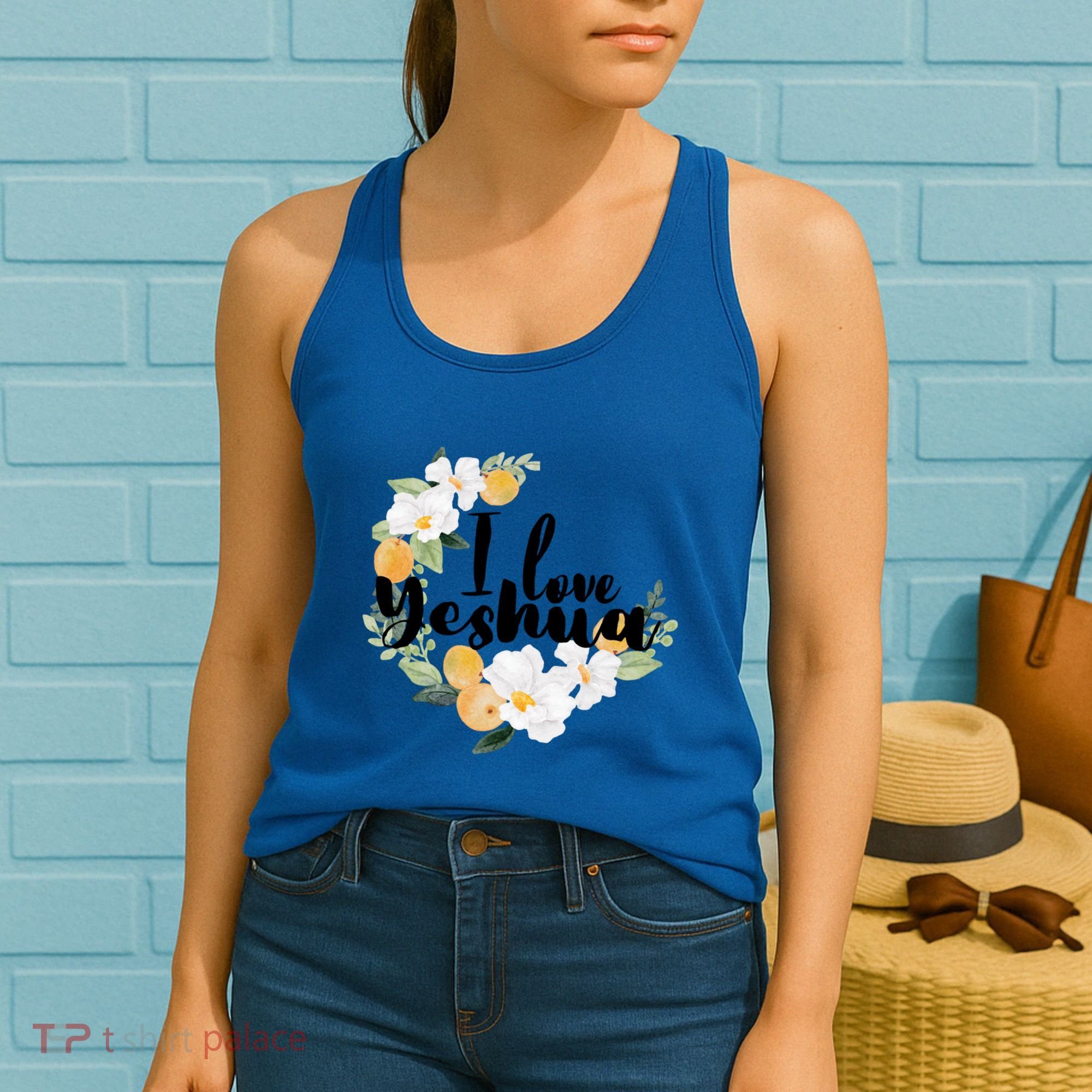 Yeshua I Love Yeshua Hebrew Roots Jesus Christian Messianic Funny Gift Women's Tank Top