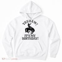 Yeehaw Its My Birthday Cowboy Western Rodeo Party Hoodie thumb 0