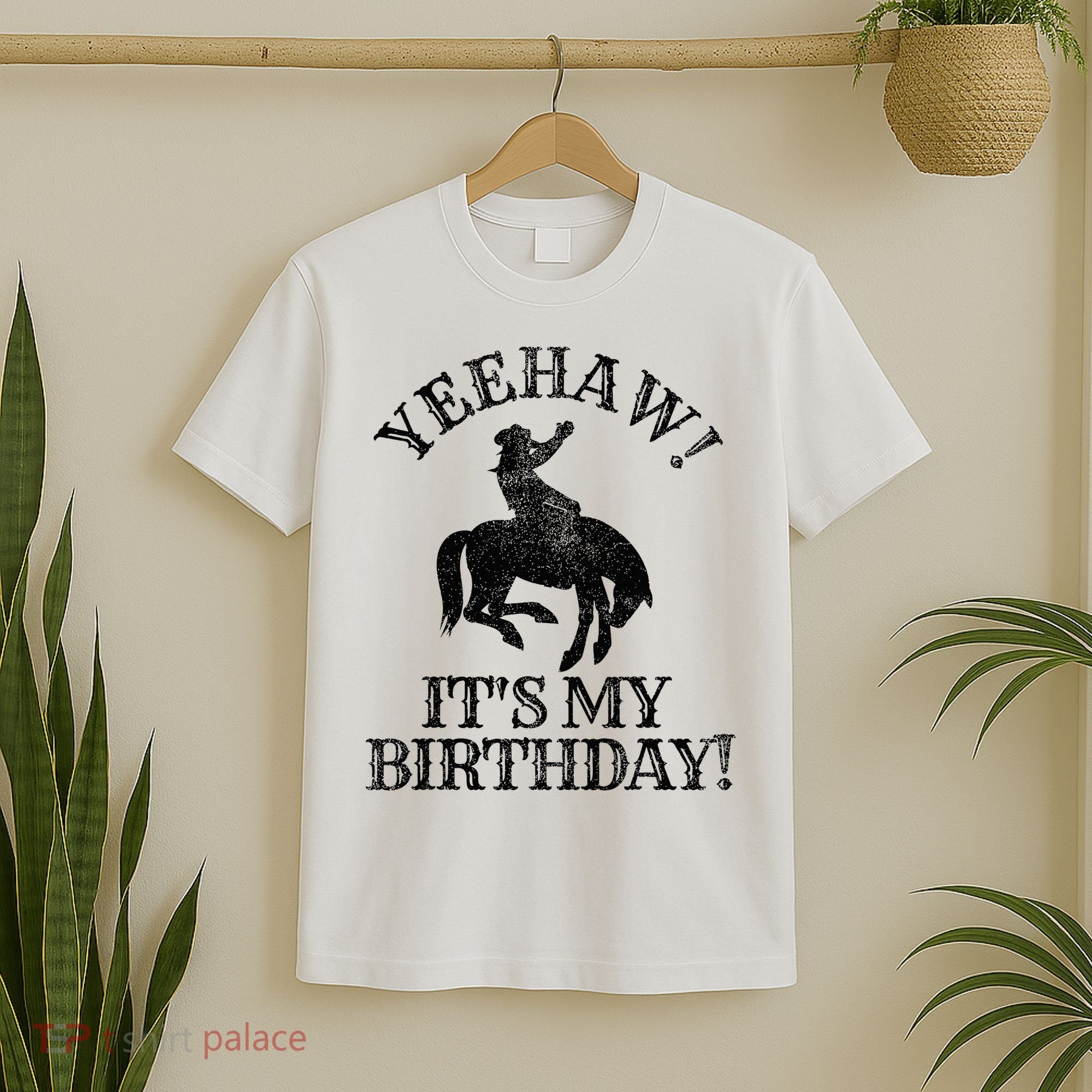 Yeehaw Its My Birthday Cowboy Western Rodeo Party T-Shirt