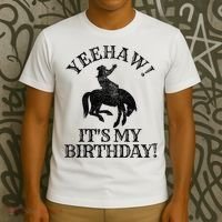 Yeehaw Its My Birthday Cowboy Western Rodeo Party T-Shirt thumb 3