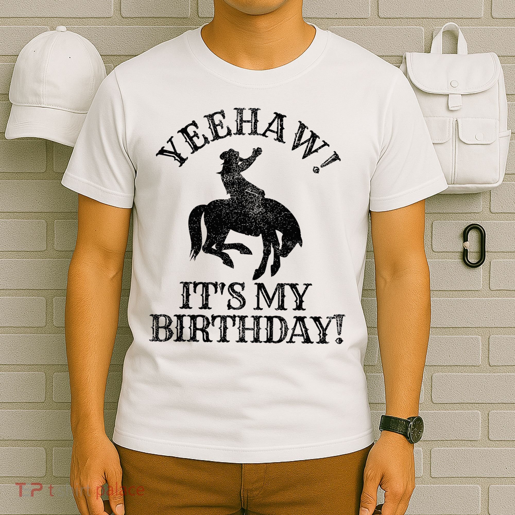 Yeehaw Its My Birthday Cowboy Western Rodeo Party T-Shirt