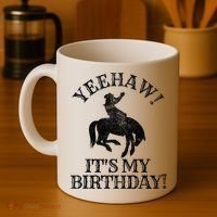 Yeehaw Its My Birthday Cowboy Western Rodeo Party Coffee Mug thumb 4