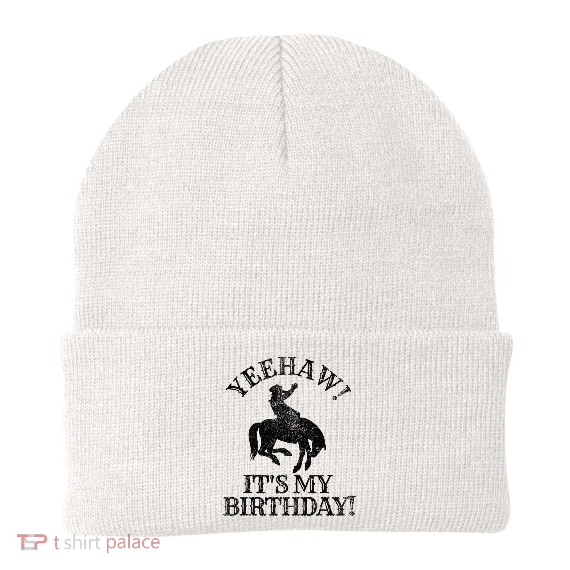 Yeehaw Its My Birthday Cowboy Western Rodeo Party Beanie