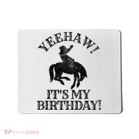 Yeehaw Its My Birthday Cowboy Western Rodeo Party Mousepad thumb 0