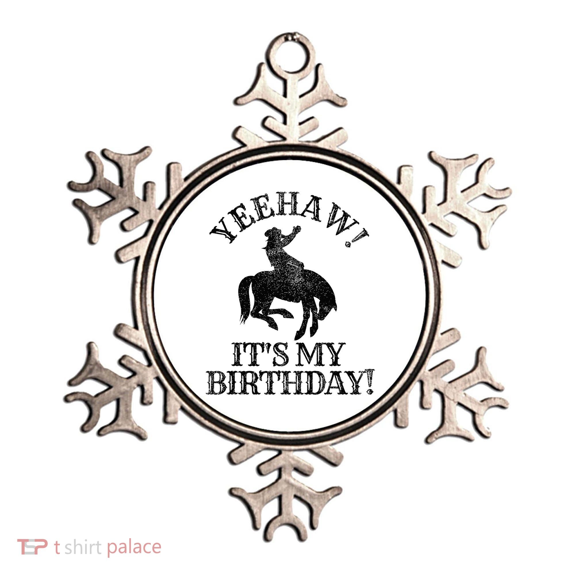 Yeehaw Its My Birthday Cowboy Western Rodeo Party Ornament