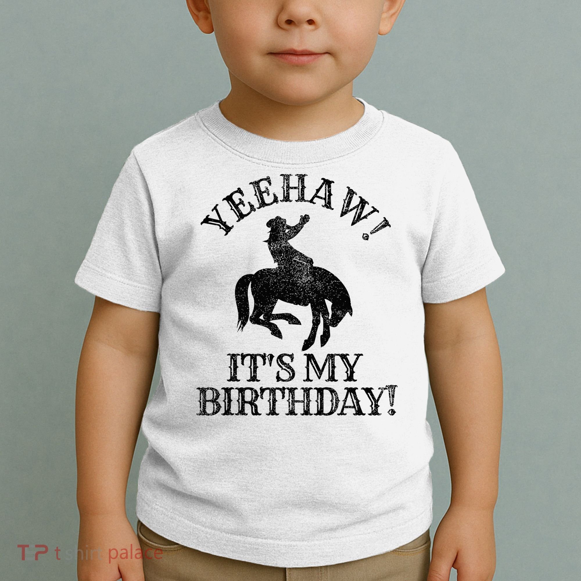 Yeehaw Its My Birthday Cowboy Western Rodeo Party Toddler T-Shirt