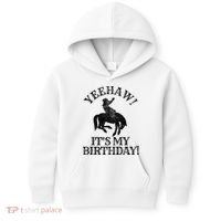 Yeehaw Its My Birthday Cowboy Western Rodeo Party Kids Hoodie thumb 0