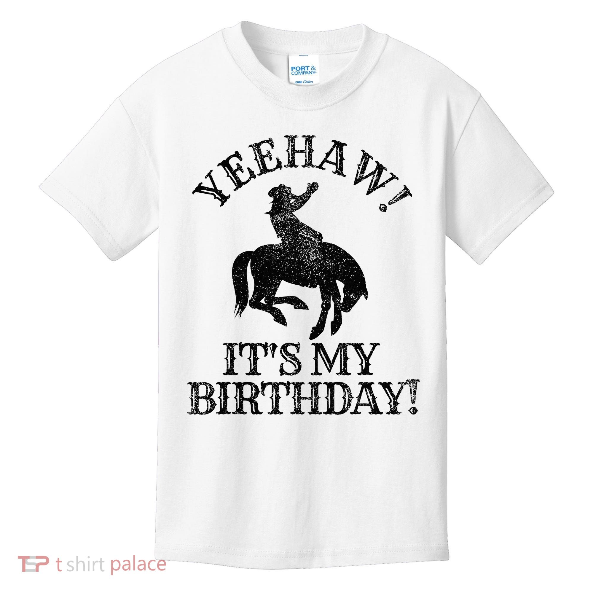 Yeehaw Its My Birthday Cowboy Western Rodeo Party Kids T-Shirt