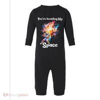You're Invading My Space Astronaut Galaxy Personal Space Infant Fleece One Piece thumb 0