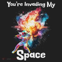 You're Invading My Space Astronaut Galaxy Personal Space Beanie thumb 2