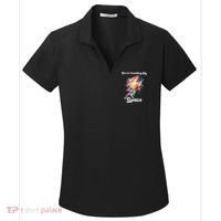 You're Invading My Space Astronaut Galaxy Personal Space Women's Dry Zone Grid Polo thumb 0