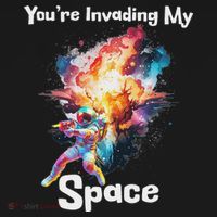 You're Invading My Space Astronaut Galaxy Personal Space Women's Tank Top thumb 5