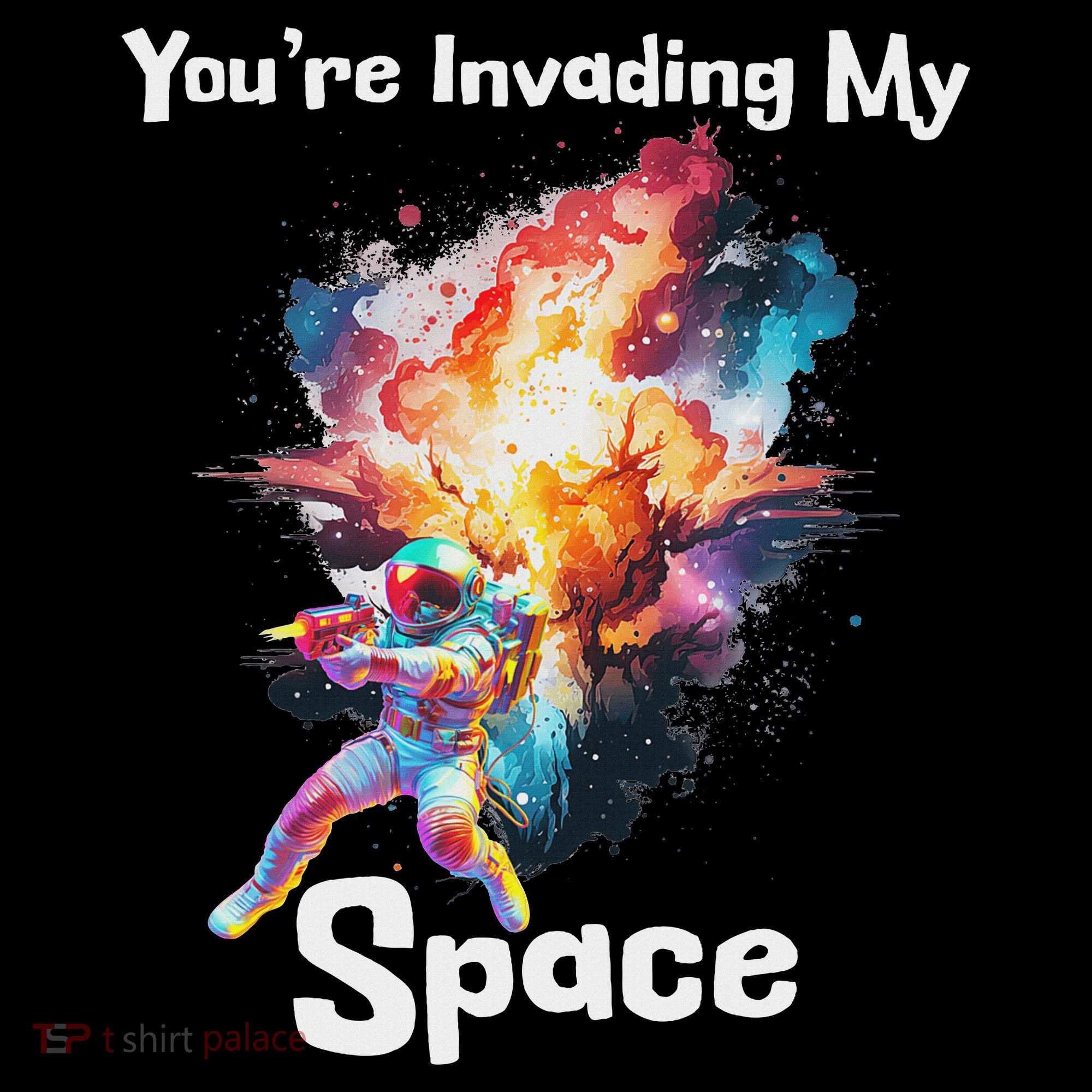You're Invading My Space Astronaut Galaxy Personal Space Women's Tank Top