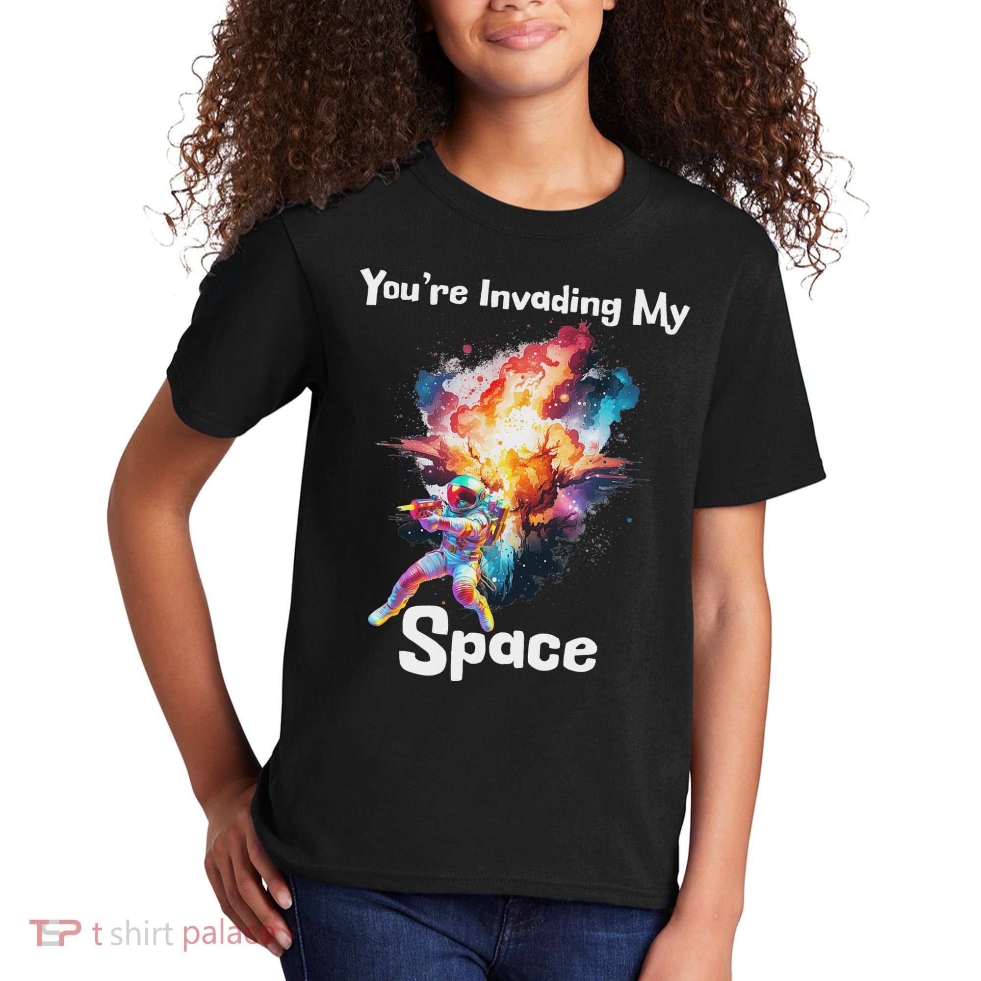 You're Invading My Space Astronaut Galaxy Personal Space Kids T-Shirt