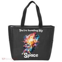 You're Invading My Space Astronaut Galaxy Personal Space Tote Bag thumb 0