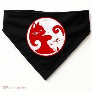 Yin Yang Cat USA-Made Doggie Bandana