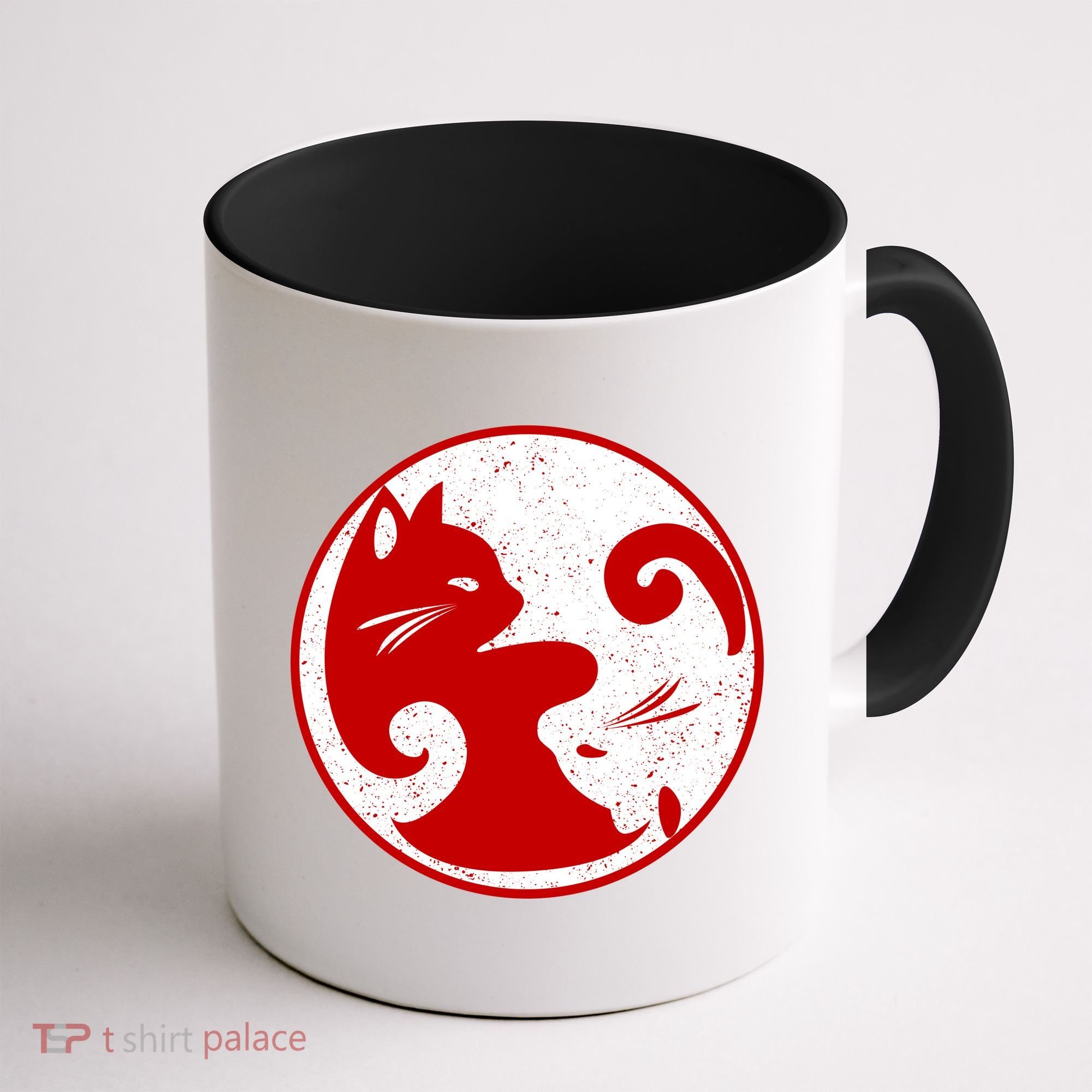 Yin Yang Cat Coffee Mug