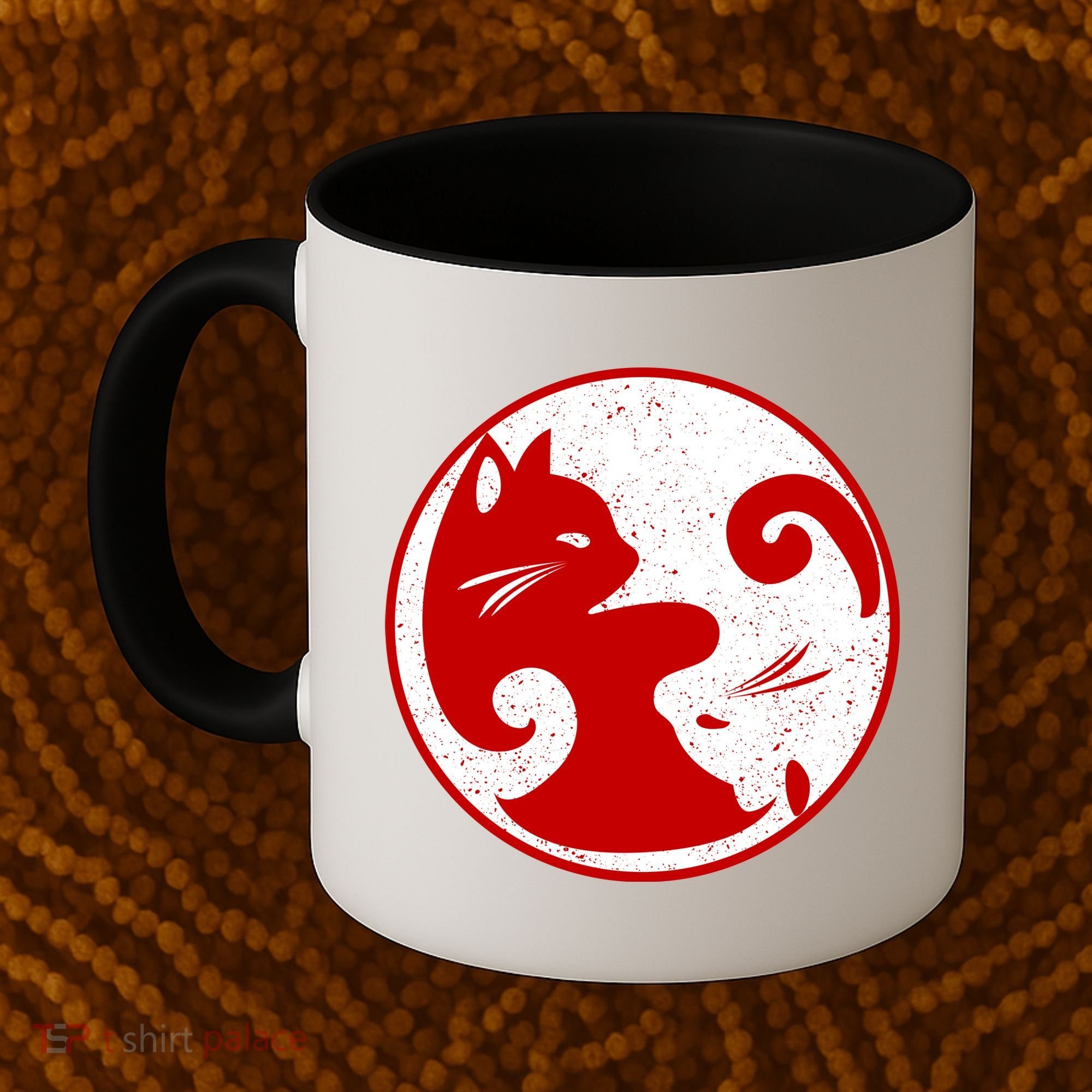 Yin Yang Cat Coffee Mug