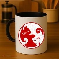Yin Yang Cat Coffee Mug thumb 4
