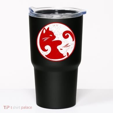 Yin Yang Cat Tumbler