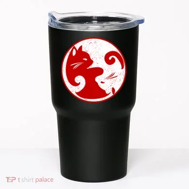 Yin Yang Cat Tumbler