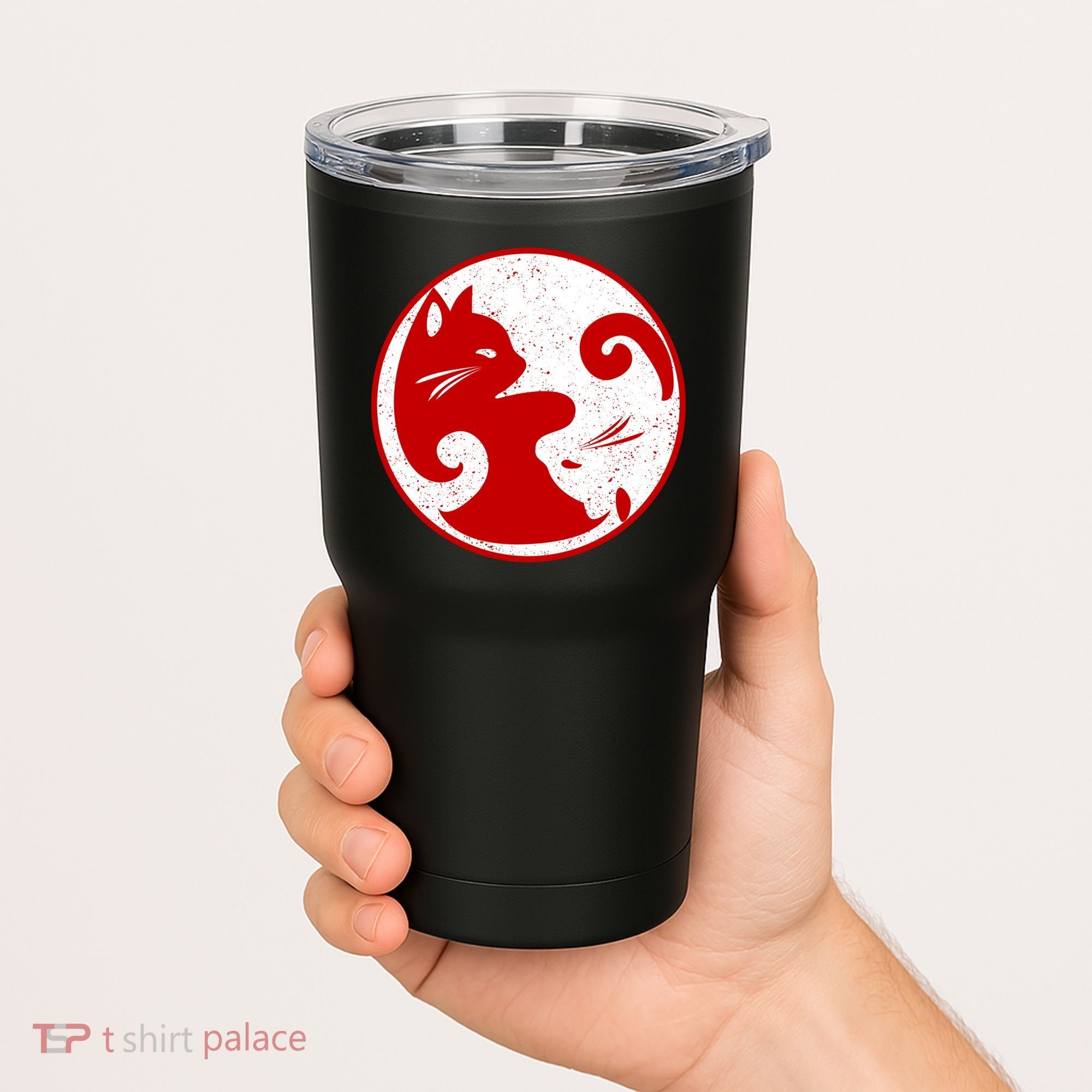 Yin Yang Cat Tumbler