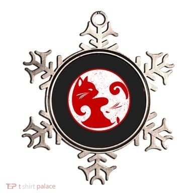 Yin Yang Cat Ornament