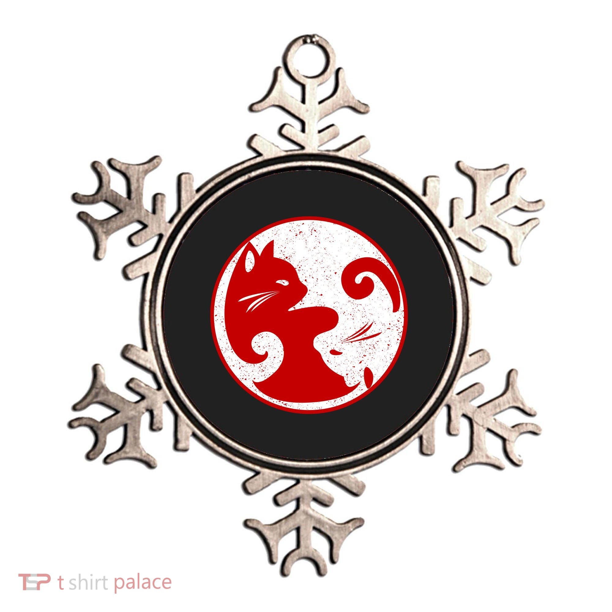 Yin Yang Cat Ornament