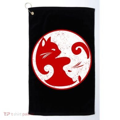 Yin Yang Cat Golf Towel