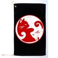 Yin Yang Cat Golf Towel thumb 0