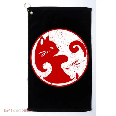 Yin Yang Cat Golf Towel